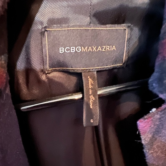 BCBG MaxAzria plaid coat - Picture 2 of 8